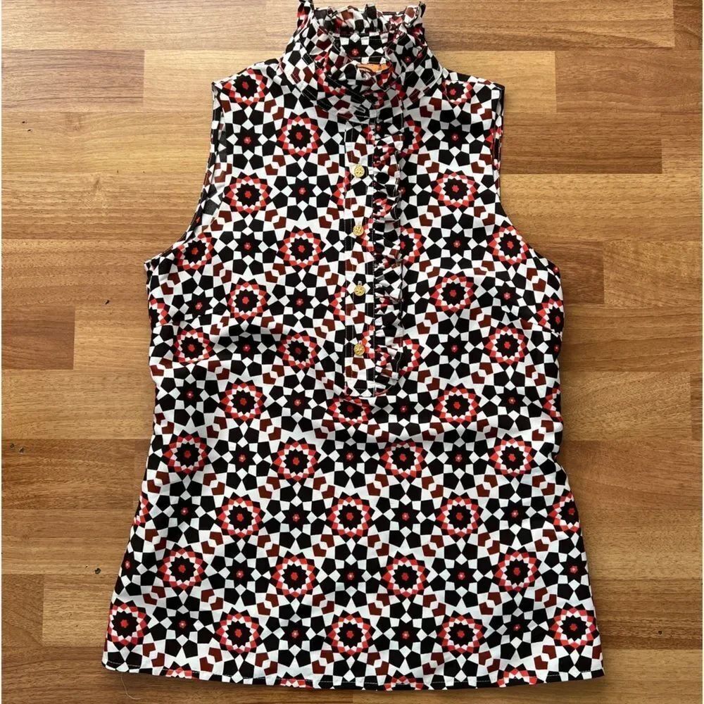 Tory Burch retro boho psychedelic print top 2